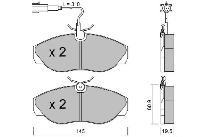 Комплект тормозных колодок (AISIN: BPPE-1021)